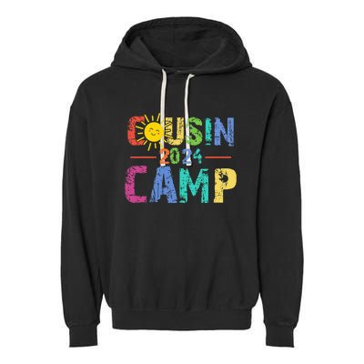 Cousin Camp 2024 Family Vacation Summer Camping Garment-Dyed Fleece Hoodie