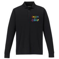 Cousin Camp 2024 Family Vacation Summer Camping Performance Long Sleeve Polo