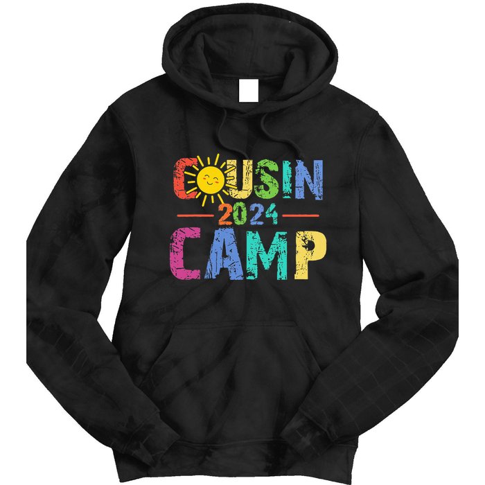 Cousin Camp 2024 Family Vacation Summer Camping Tie Dye Hoodie