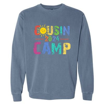 Cousin Camp 2024 Family Vacation Summer Camping Garment-Dyed Sweatshirt