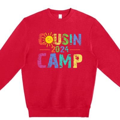 Cousin Camp 2024 Family Vacation Summer Camping Premium Crewneck Sweatshirt