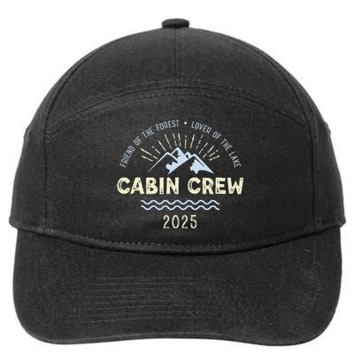 Cabin Crew 2025 Family Mountain Cabin Friends Group Vacation 7-Panel Snapback Hat