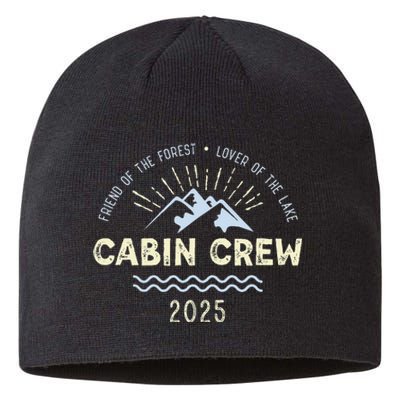 Cabin Crew 2025 Family Mountain Cabin Friends Group Vacation Sustainable Beanie