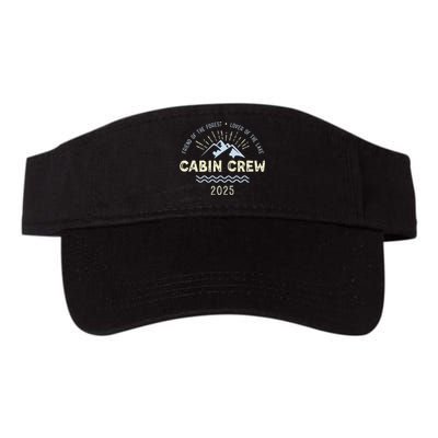 Cabin Crew 2025 Family Mountain Cabin Friends Group Vacation Valucap Bio-Washed Visor