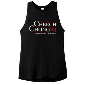 Cheech & Chong ’24 Make America Chill Again Ladies PosiCharge Tri-Blend Wicking Tank