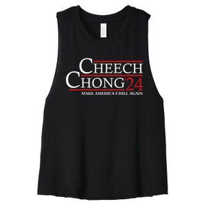 Cheech & Chong ’24 Make America Chill Again Women's Racerback Cropped Tank