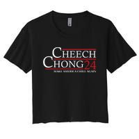 Cheech & Chong ’24 Make America Chill Again Women's Crop Top Tee