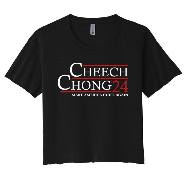 Cheech & Chong ’24 Make America Chill Again Women's Crop Top Tee