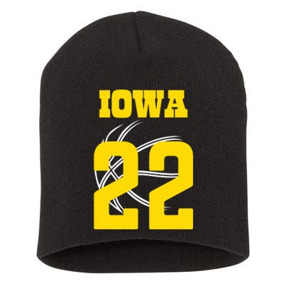 Caitlyn Clark 22 Iowa Short Acrylic Beanie