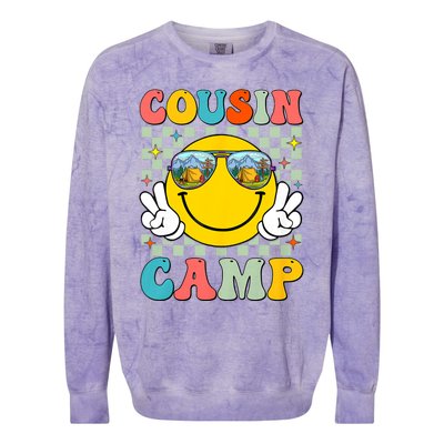 Cousin Camp 2024 Family Vacation Summer Camping Crew Cute Colorblast Crewneck Sweatshirt