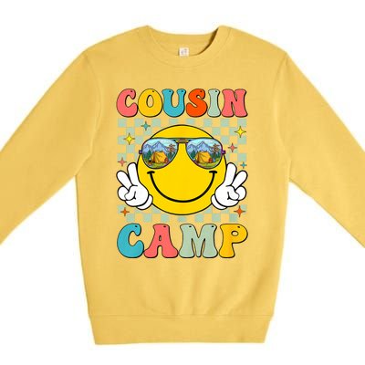 Cousin Camp 2024 Family Vacation Summer Camping Crew Cute Premium Crewneck Sweatshirt