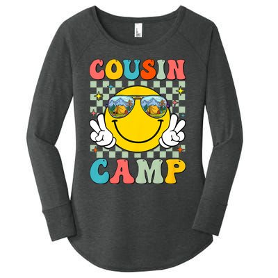 Cousin Camp 2024 Family Vacation Summer Camping Crew Cute Women's Perfect Tri Tunic Long Sleeve Shirt