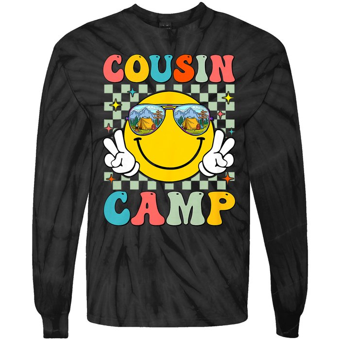 Cousin Camp 2024 Family Vacation Summer Camping Crew Cute Tie-Dye Long Sleeve Shirt