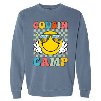 Cousin Camp 2024 Family Vacation Summer Camping Crew Cute Garment-Dyed Sweatshirt