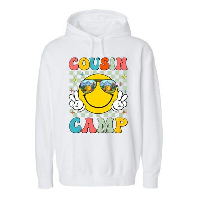 Cousin Camp 2024 Family Vacation Summer Camping Crew Cute Garment-Dyed Fleece Hoodie