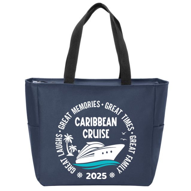 Caribbean Cruise 2025 Vacation Trip Matching Family Group Zip Tote Bag