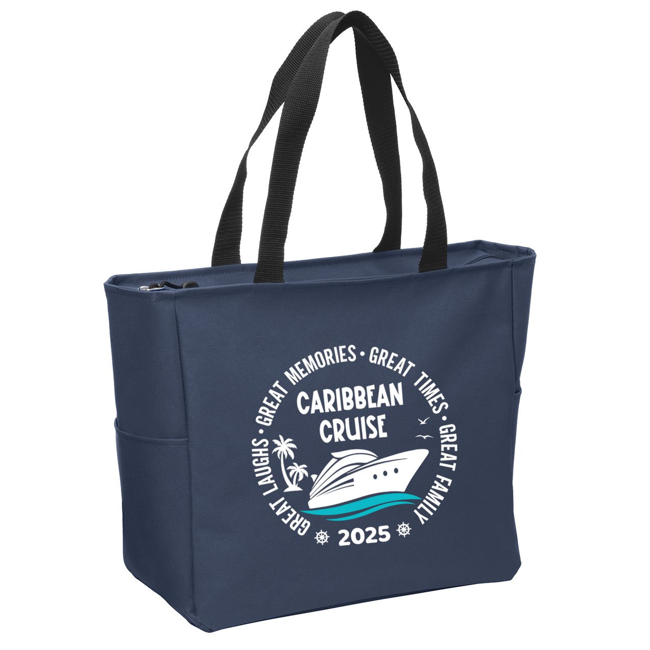 Caribbean Cruise 2025 Vacation Trip Matching Family Group Zip Tote Bag
