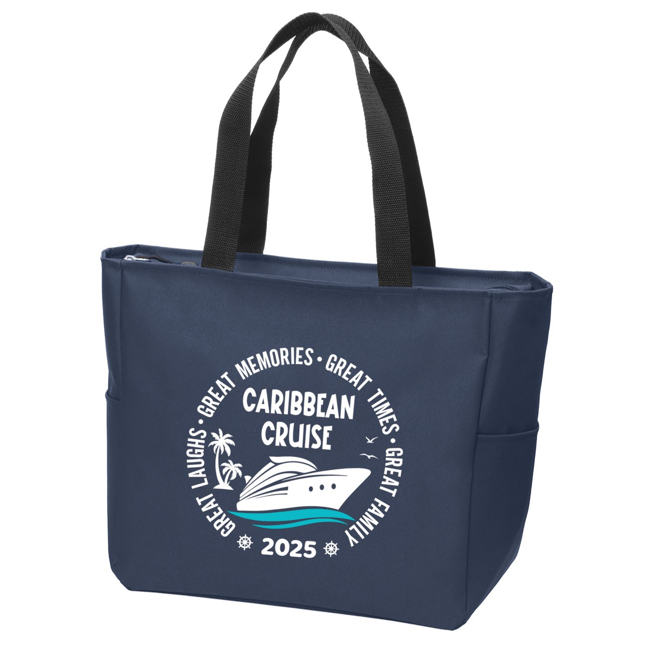 Caribbean Cruise 2025 Vacation Trip Matching Family Group Zip Tote Bag