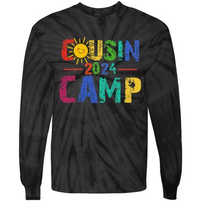 Cousin Camp 2024 Summer Family Vacation Tie-Dye Long Sleeve Shirt