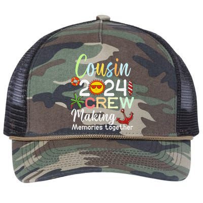 Cousin Crew 2024 Summer Vacation Beach Family Trips Matching Retro Rope Trucker Hat Cap