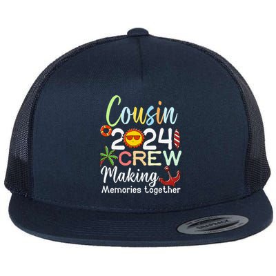 Cousin Crew 2024 Summer Vacation Beach Family Trips Matching Flat Bill Trucker Hat