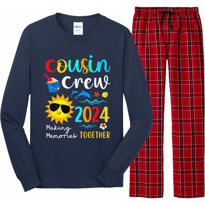 Cousin Crew 2024 Summer Vacation Beach Family Trips Matching Long Sleeve Pajama Set