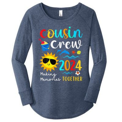 Cousin Crew 2024 Summer Vacation Beach Family Trips Matching Women's Perfect Tri Tunic Long Sleeve Shirt