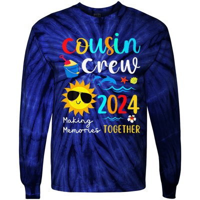 Cousin Crew 2024 Summer Vacation Beach Family Trips Matching Tie-Dye Long Sleeve Shirt