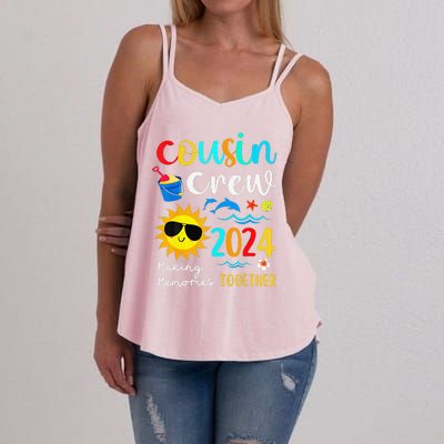 Cousin Crew 2024 Summer Vacation Beach Family Trips Matching Women's Strappy Tank