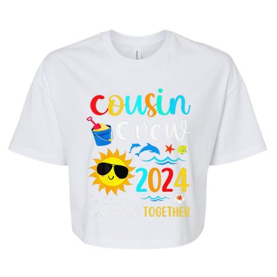 Cousin Crew 2024 Summer Vacation Beach Family Trips Matching Bella+Canvas Jersey Crop Tee