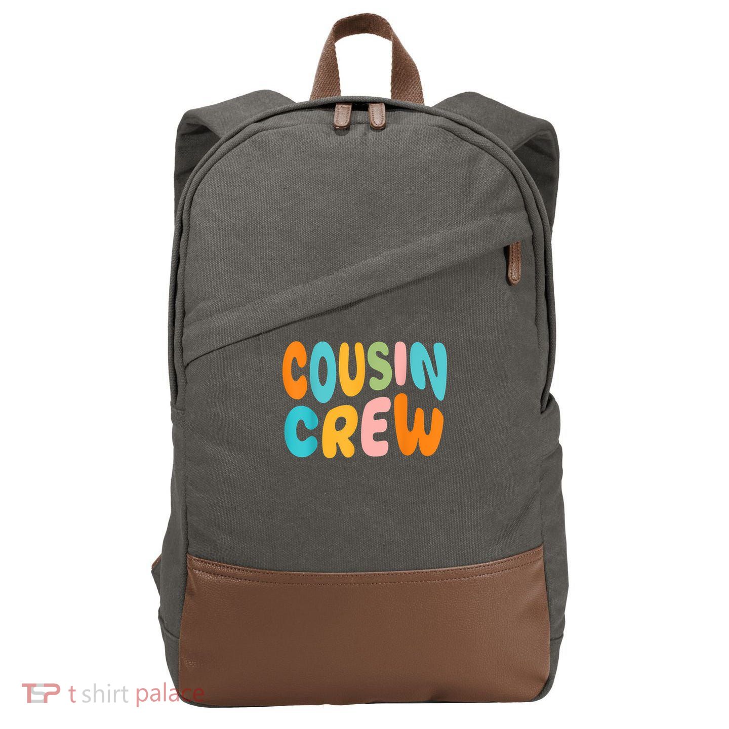 Cousin Crew 2025 Vacation Family Girl  Cotton Canvas Backpack