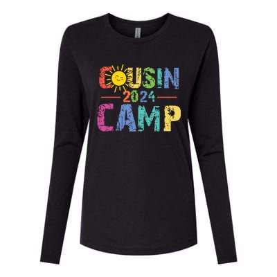 Cousin Camp 2024 Family Vacation Summer Camping Crew Cute Womens Cotton Relaxed Long Sleeve T-Shirt