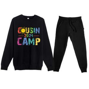 Cousin Camp 2024 Family Vacation Summer Camping Crew Cute Premium Crewneck Sweatsuit Set