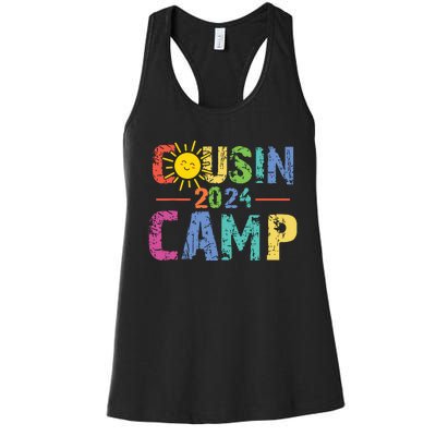 Cousin Camp 2024 Family Vacation Summer Camping Crew Cute Women's Racerback Tank