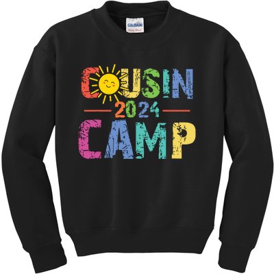 Cousin Camp 2024 Family Vacation Summer Camping Crew Cute Kids Sweatshirt