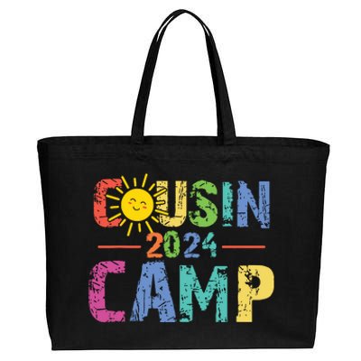 Cousin Camp 2024 Family Vacation Summer Camping Crew Cute Cotton Canvas Jumbo Tote