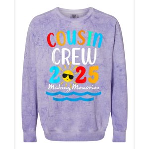 Cousin Crew 2025 Summer Vacation Beach Family Trips Matching Colorblast Crewneck Sweatshirt