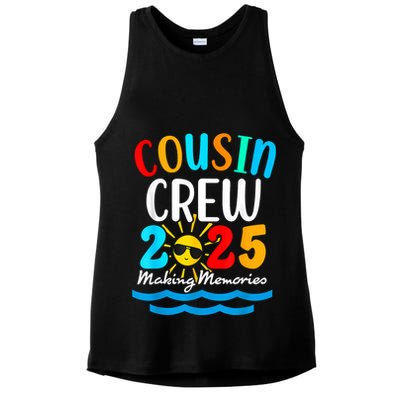 Cousin Crew 2025 Summer Vacation Beach Family Trips Matching Ladies PosiCharge Tri-Blend Wicking Tank
