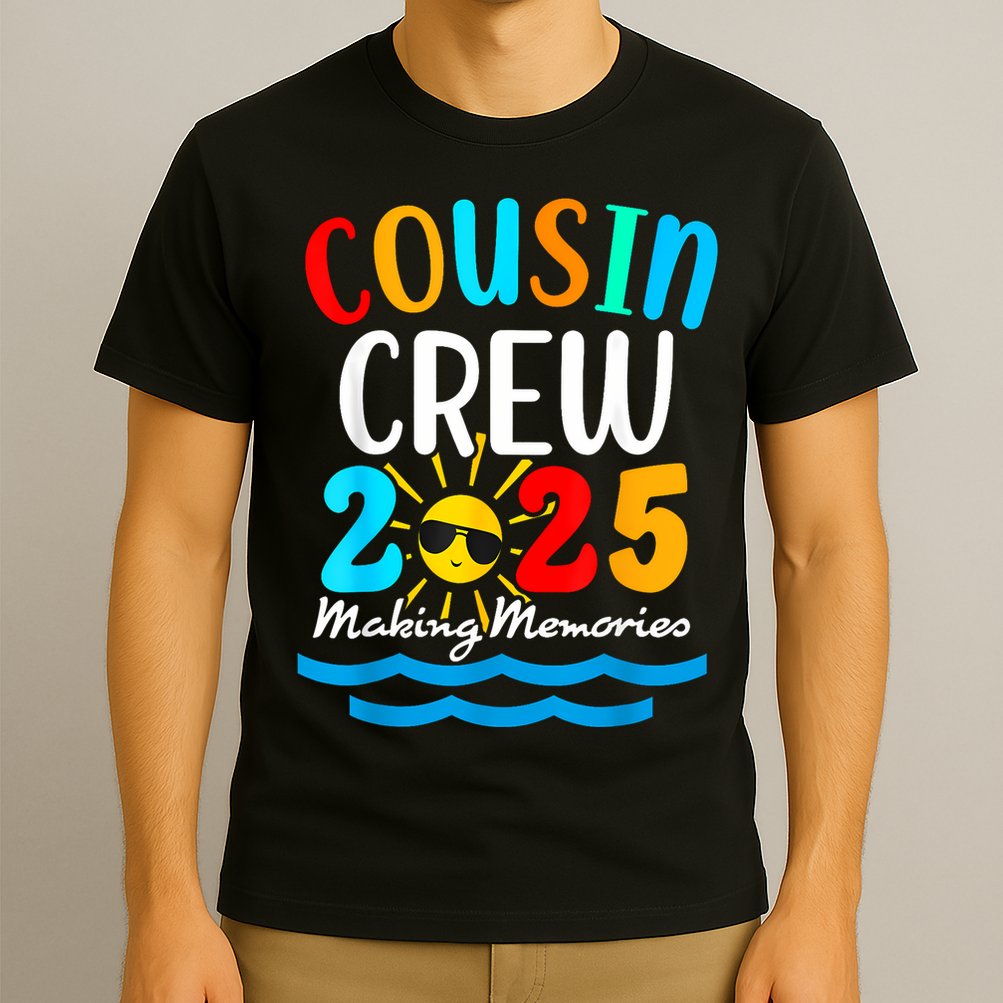 Cousin Crew 2025 Summer Vacation Beach Family Trips Matching T-Shirt