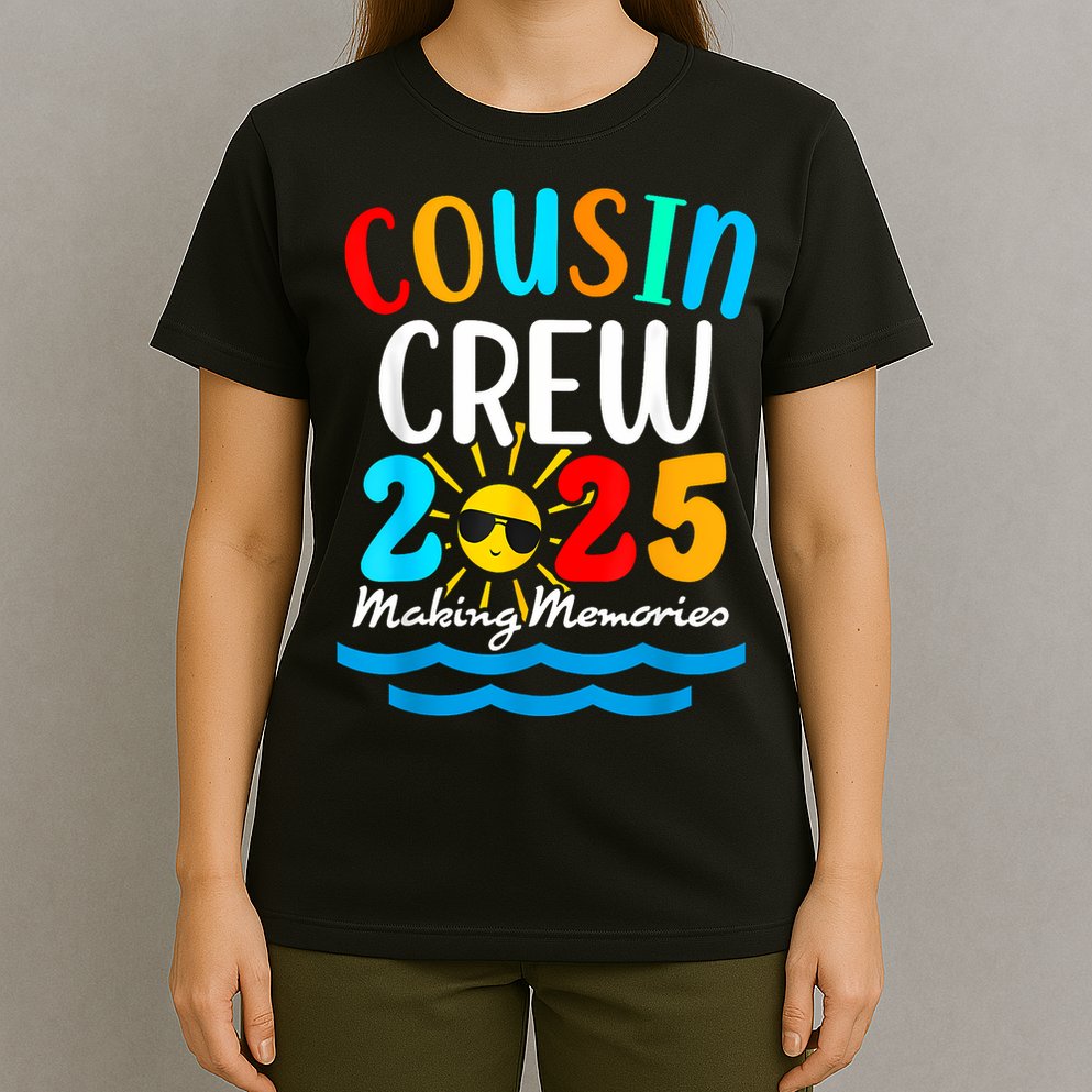 Cousin Crew 2025 Summer Vacation Beach Family Trips Matching T-Shirt