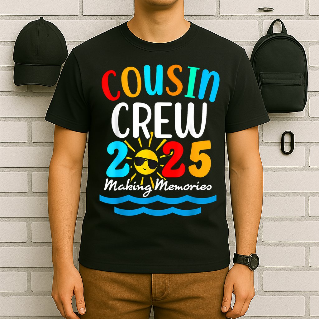Cousin Crew 2025 Summer Vacation Beach Family Trips Matching T-Shirt