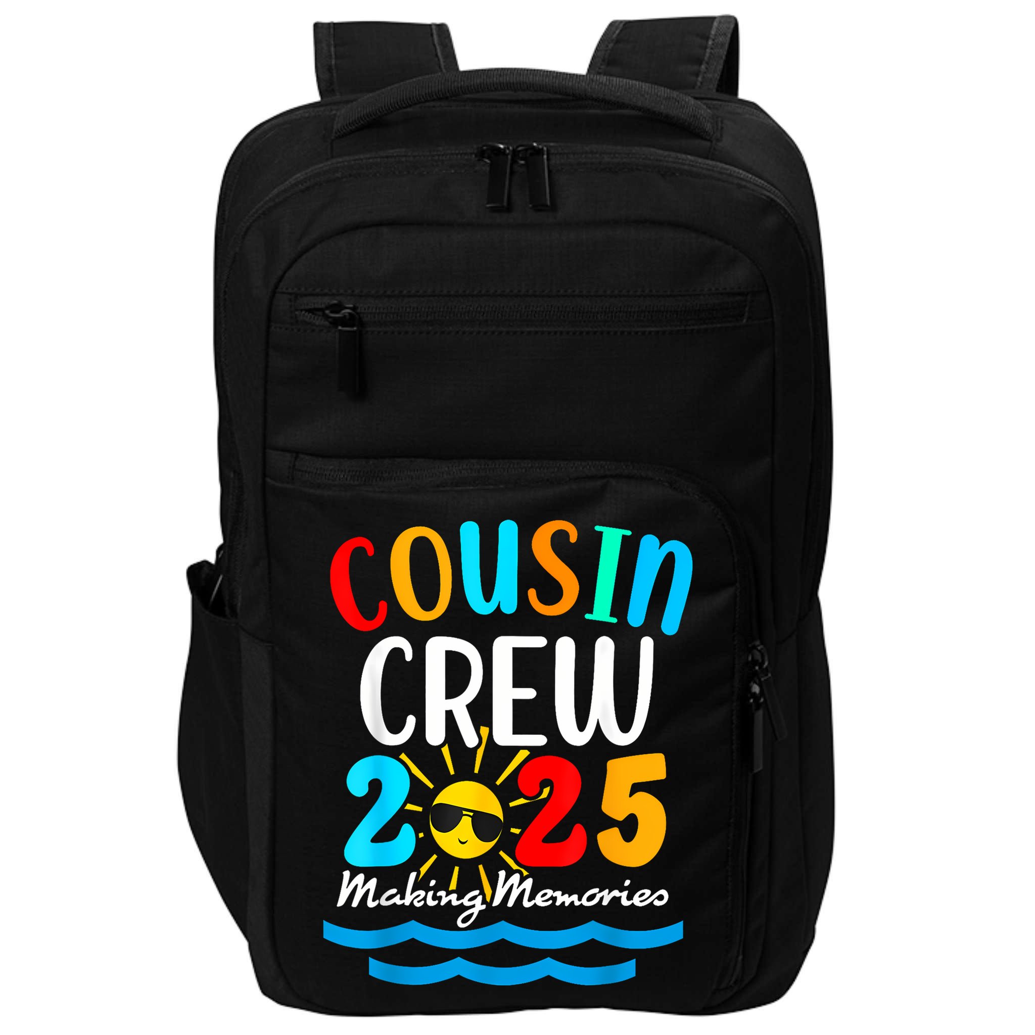 Cousin Crew 2025 Summer Vacation Beach Family Trips Matching Impact Tech Backpack