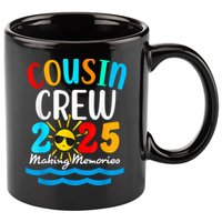 Cousin Crew 2025 Summer Vacation Beach Family Trips Matching 11oz C Handle Ceramic Mug