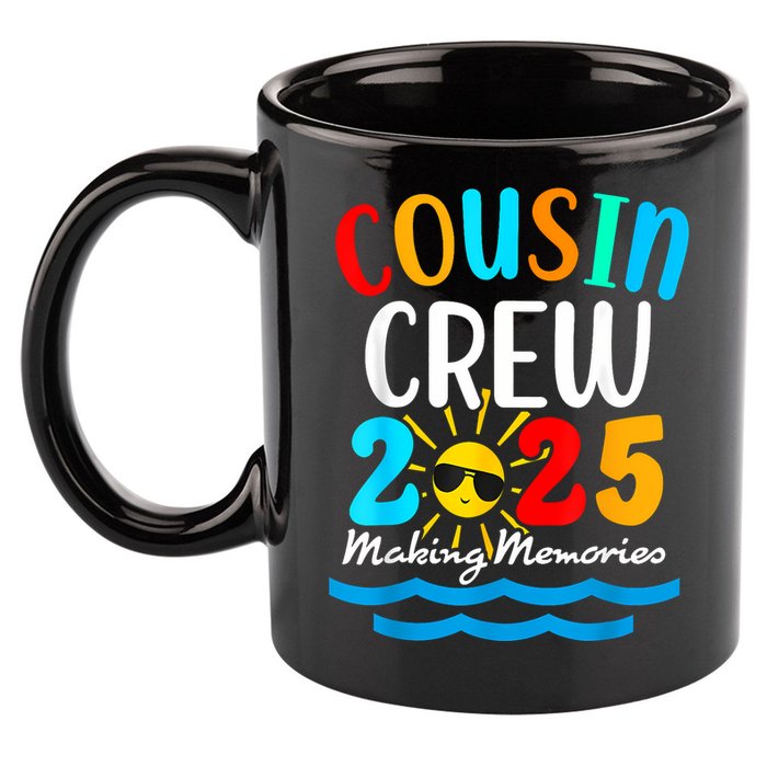 Cousin Crew 2025 Summer Vacation Beach Family Trips Matching 11oz C Handle Ceramic Mug