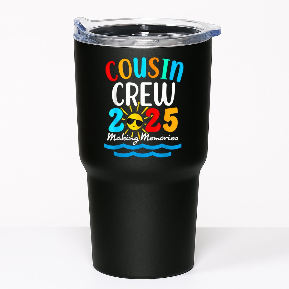 Cousin Crew 2025 Summer Vacation Beach Family Trips Matching Tumbler