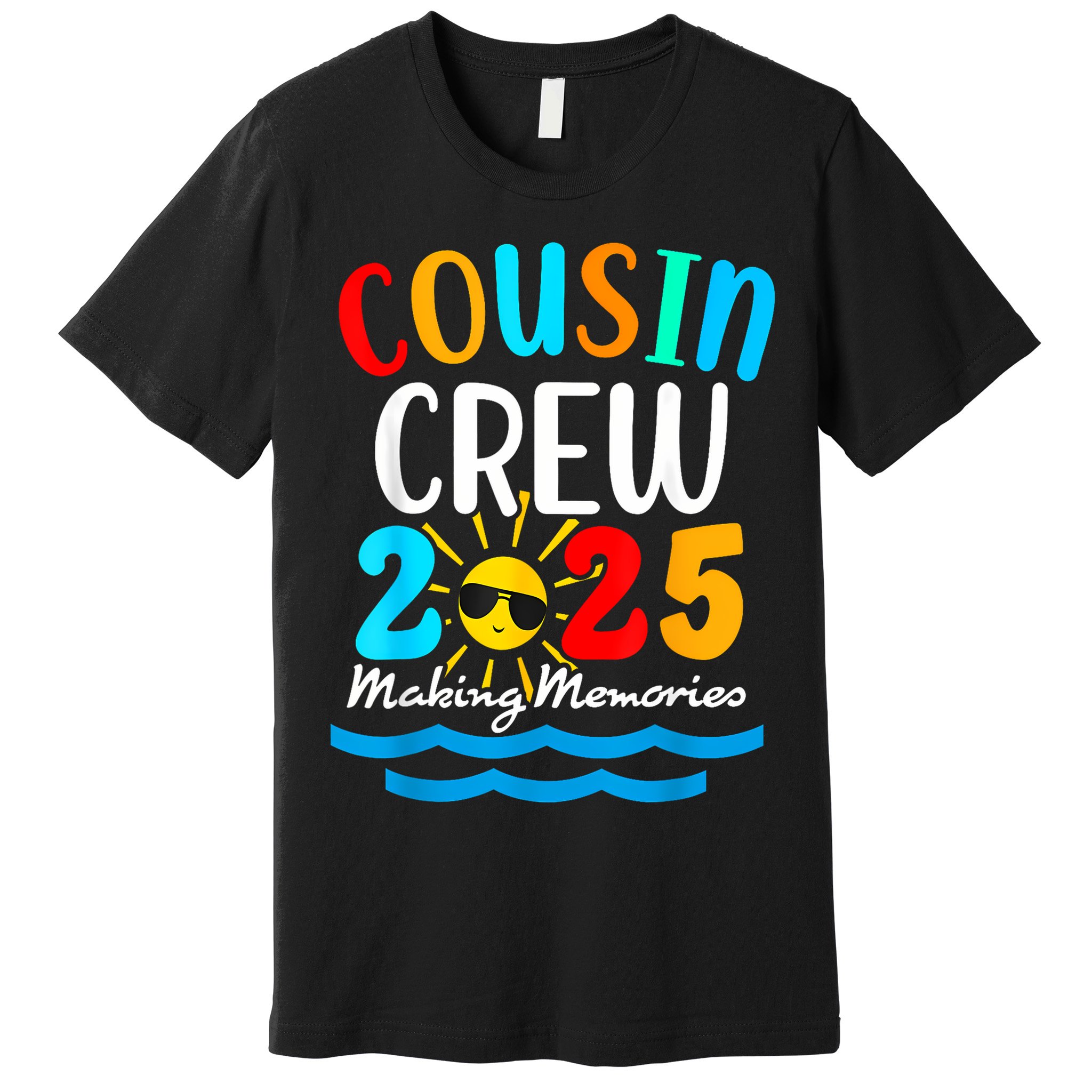 Cousin Crew 2025 Summer Vacation Beach Family Trips Matching Premium T-Shirt