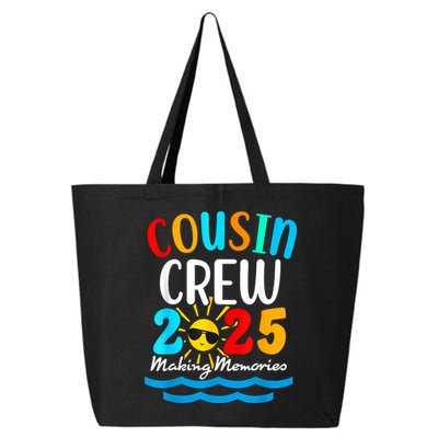 Cousin Crew 2025 Summer Vacation Beach Family Trips Matching 25L Jumbo Tote