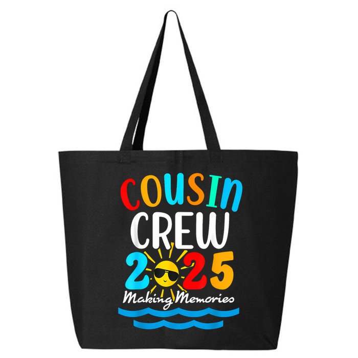 Cousin Crew 2025 Summer Vacation Beach Family Trips Matching 25L Jumbo Tote
