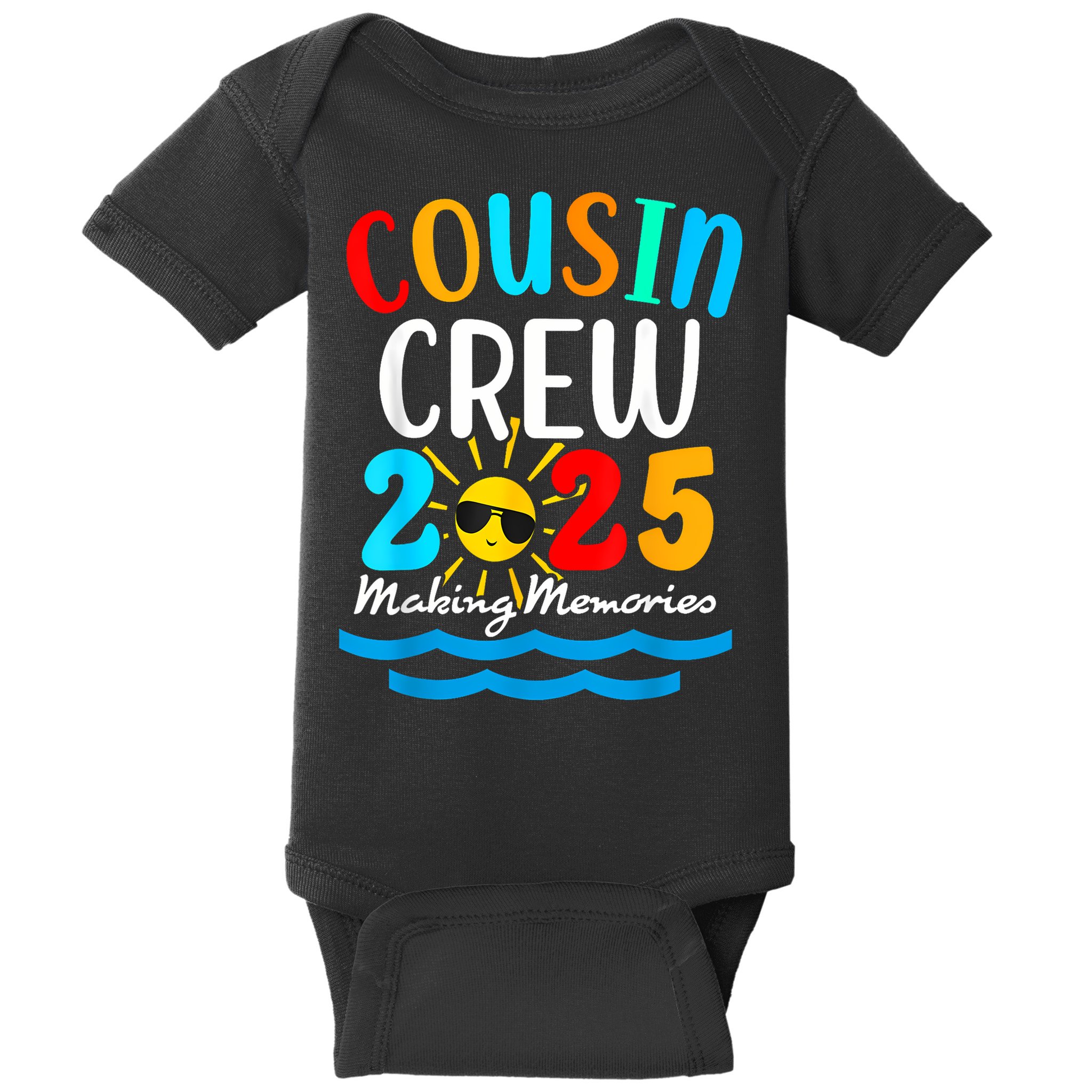 Cousin Crew 2025 Summer Vacation Beach Family Trips Matching Baby Bodysuit