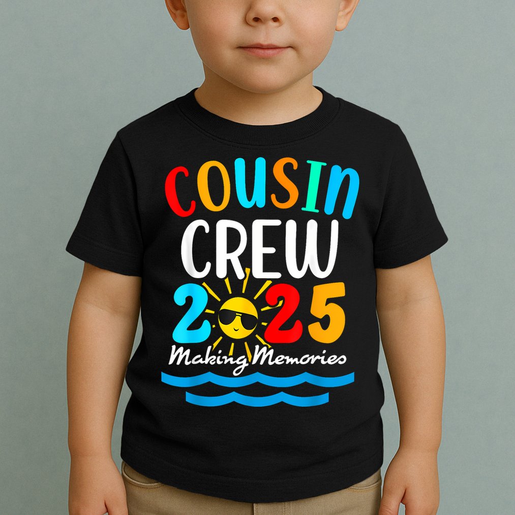 Cousin Crew 2025 Summer Vacation Beach Family Trips Matching Toddler T-Shirt